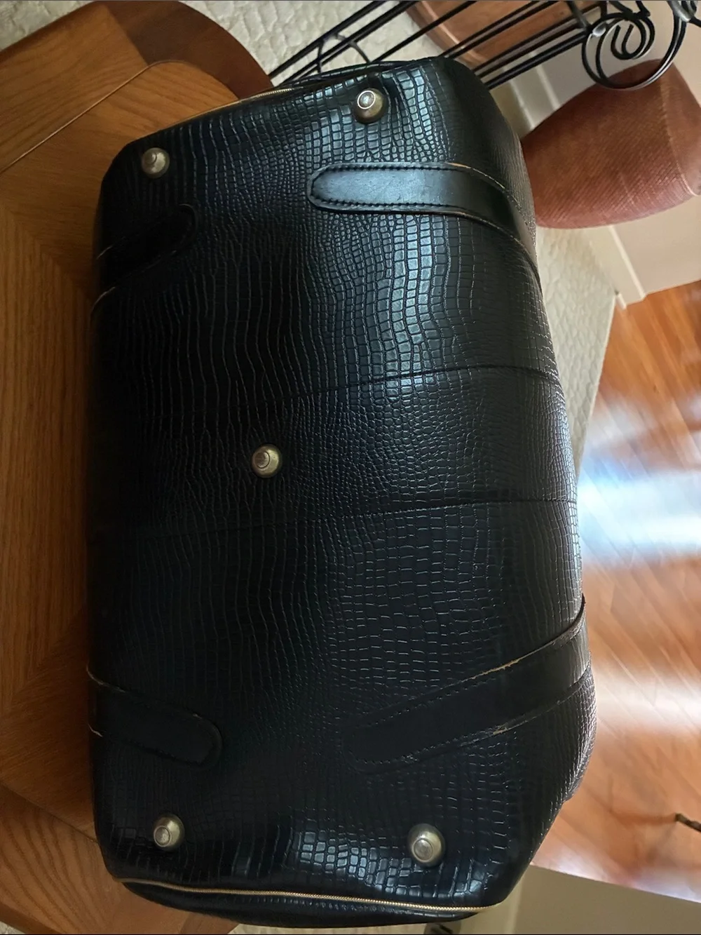 Vintage 1960’s Sport/ Gym-bag /Overnight Bag Or Carry On  With Gold Trim